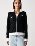 adidas Originals суичър с цип дамски с памук Adiluna Season 2 x Jennie черен LD8924