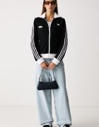 adidas Originals суичър с цип дамски с памук Adiluna Season 2 x Jennie черен LD8924