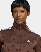 adidas Originals суичър с цип дамски Satin Polka Dots кафяв LI2855