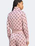 adidas Originals суичър с цип дамски Satin Polka Dots розов LI2851