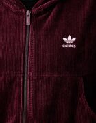 adidas Originals суичър с цип и качулка дамски от джинс бордо KE1119