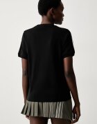 adidas Originals тениска дамска от памук с еластан Lace Injection черна LG4263