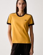 adidas Originals тениска дамска от памук с еластан жълта KS4775