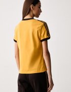 adidas Originals тениска дамска от памук с еластан жълта KS4775