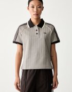 adidas Originals тениска с яка дамска кафява KX1871