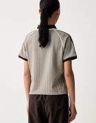 adidas Originals тениска с яка дамска кафява KX1871