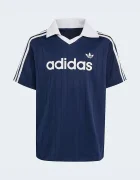 adidas Originals тениска с яка за деца тъмносиня HZ9628