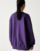 adidas Originals уголемен суичър дамски с памук Essentials виолетов KW0196