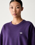 adidas Originals уголемен суичър дамски с памук Essentials виолетов KW0196
