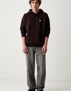 adidas Originals уголемен суичър мъжки с памук Milan кафяв LG9394