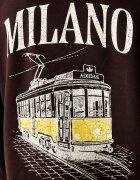 adidas Originals уголемен суичър мъжки с памук Milan кафяв LG9394