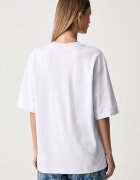 adidas Originals уголемена тениска дамска от памук Essentials виолетова KW0202