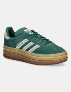 adidas Originals Велурени маратонки Gazelle Bold W в зелено JS3358