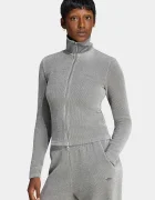 adidas Originals жилетка дамска Chenille Zip Up сива LF6541