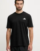 adidas Памучна тениска 3-Stripes в черно с апликация JV6783
