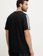 adidas Памучна тениска 3-Stripes в черно с апликация JV6783