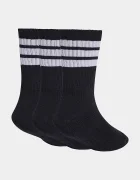 adidas Performance Детски чорапи с памук (3 чифта) в черно KD1719