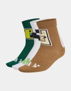 adidas Performance Детски чорапи с памук MINECRAFT (3 чифта) в бяло KA9902