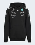 adidas Performance Детски суичър MERCEDES в черно с качулка с десен KF0167