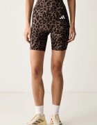 adidas Performance къс клин дамски Optime Essentials кафяв с висока талия KZ2519