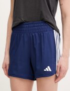 adidas Performance Къс панталон за трениране Pacer Workout в тъмносиньо с изчистен дизайн с висока талия KD7320