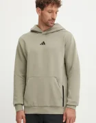adidas Performance Суичър за трениране Designed for Training в зелено с качулка с изчистен дизайн JE6690