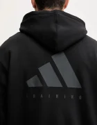 adidas Performance Суичър за трениране POWER мъжки в черно с качулка с изчистен дизайн JZ6248