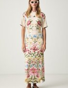 adidas рокля x Farm Rio бежова на цветя KR0257