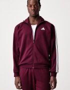 adidas спортен комплект анцуг мъжки с памук Three Stripes бордо KY2282