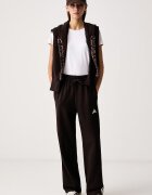adidas спортен панталон дамски с памук Essentials кафяв с висока талия KX0790