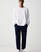adidas спортен панталон мъжки от памук Essentials тъмносин със стандартна талия KY4197