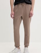 adidas спортен панталон мъжки с памук Essentials Feelcozy кафяв със стандартна талия KF2380