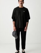 adidas спортен панталон мъжки с памук Z.N.E черен със стандартна талия KF3808