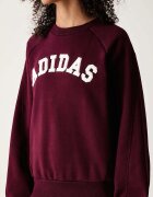 adidas суичър дамски с памук Chenille Pack бордо KU0327