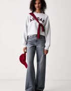 adidas суичър дамски с памук Chenille Pack сив KU0328