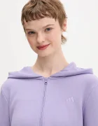 adidas Суичър Essentials в лилаво с качулка с изчистен дизайн KC3891