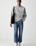 adidas суичър мъжки с памук Essentials сив KY4158