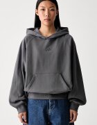 adidas суичър с качулка дамски от памук сив KV9794