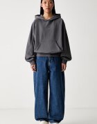 adidas суичър с качулка дамски от памук сив KV9794