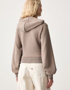 adidas суичър с качулка дамски с модал Soft Lux кафяв KS7886