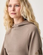 adidas суичър с качулка дамски с модал Soft Lux кафяв KS7886