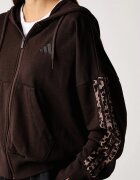 adidas суичър с качулка дамски с памук Animal Pack кафяв KV9299