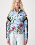 adidas суичър с цип дамски с памук x Farm Rio син KX0043