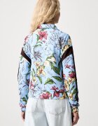 adidas суичър с цип дамски с памук x Farm Rio син KX0043