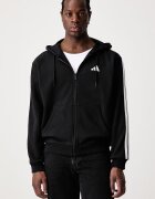 adidas суичър с цип и качулка мъжки от памук Essentials черен KY6568
