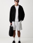 adidas суичър с цип и качулка мъжки от памук Kit Pack черен KW2289