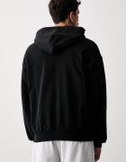 adidas суичър с цип и качулка мъжки от памук Kit Pack черен KW2289