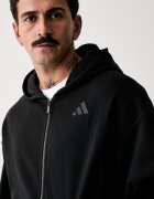 adidas суичър с цип и качулка мъжки от памук Kit Pack черен KW2289