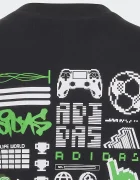 adidas тениска за деца от памук черна KE1609