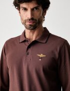 Aeronautica Militare блуза с дълги ръкави мъжка от памук кафява PO1653UP00082
